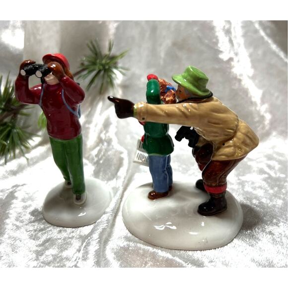 Dept 56 Finding the Birds Song Set of 2 Figures Snow Village #56.555020 w/box - Picture 1 of 4